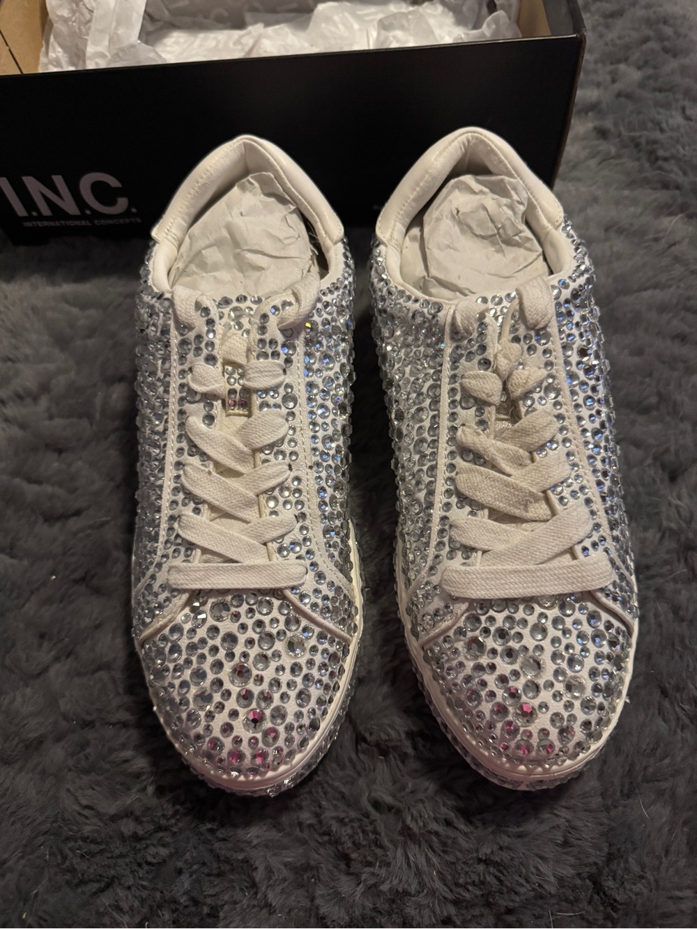 INC Rhinestone sneaker  size 9